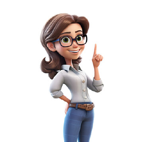 a female professor with glasses brown hair in professional clothes